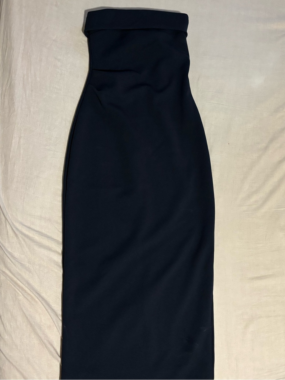 Aritzia Navy Strapless Maxi Foldover Eyecatcher Dress